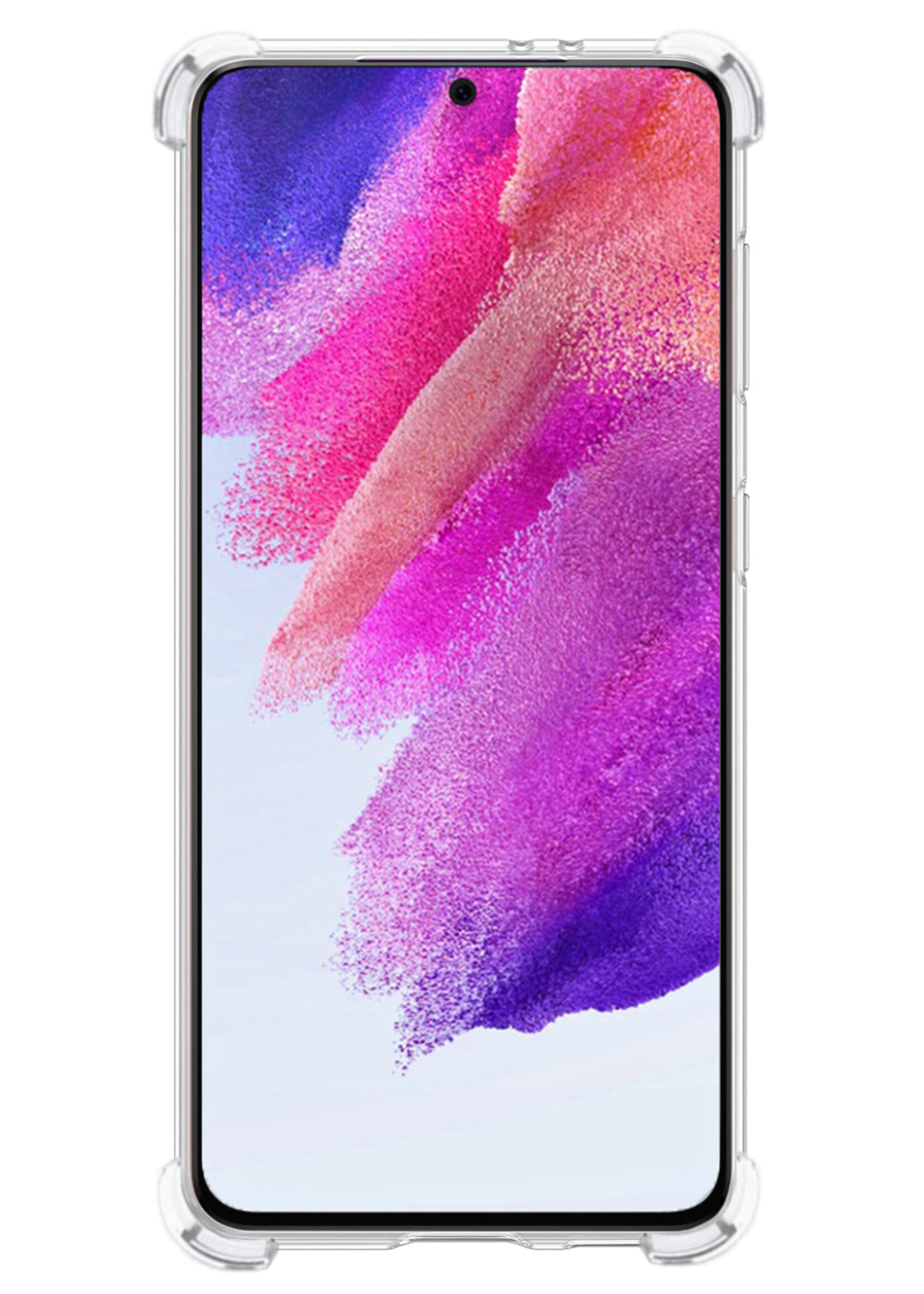 LUQ Hoesje Geschikt voor Samsung S21 FE Hoesje Shockproof Case Siliconen - Hoes Geschikt voor Samsung Galaxy S21 FE Hoes Cover Siliconen - Transparant