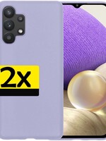 LUQ LUQ Samsung Galaxy A32 4G hoesje - Lila - 2 PACK
