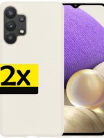 LUQ LUQ Samsung Galaxy A32 4G hoesje - Wit - 2 PACK