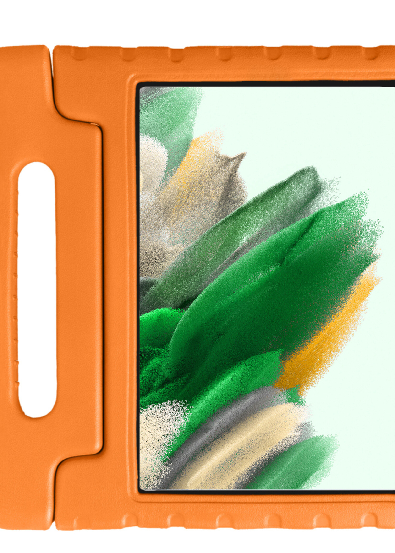 LUQ Hoes Geschikt voor Samsung Galaxy Tab A8 Hoes Kinder Hoesje Kids Case Kinderhoes Shockproof - Hoesje Geschikt voor Samsung Tab A8 Hoesje Kidscase - Oranje