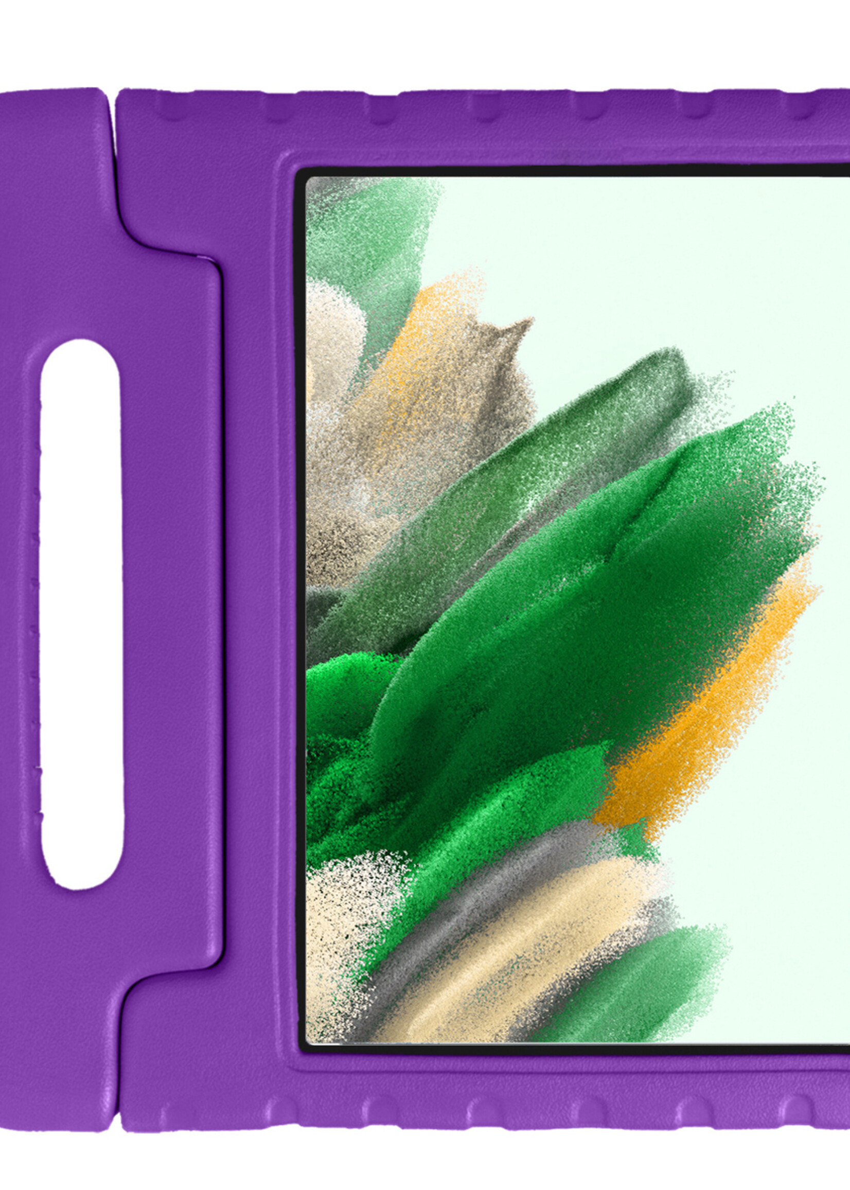 LUQ Hoes Geschikt voor Samsung Galaxy Tab A8 Hoes Kinder Hoesje Kids Case Kinderhoes Shockproof - Hoesje Geschikt voor Samsung Tab A8 Hoesje Kidscase - Paars