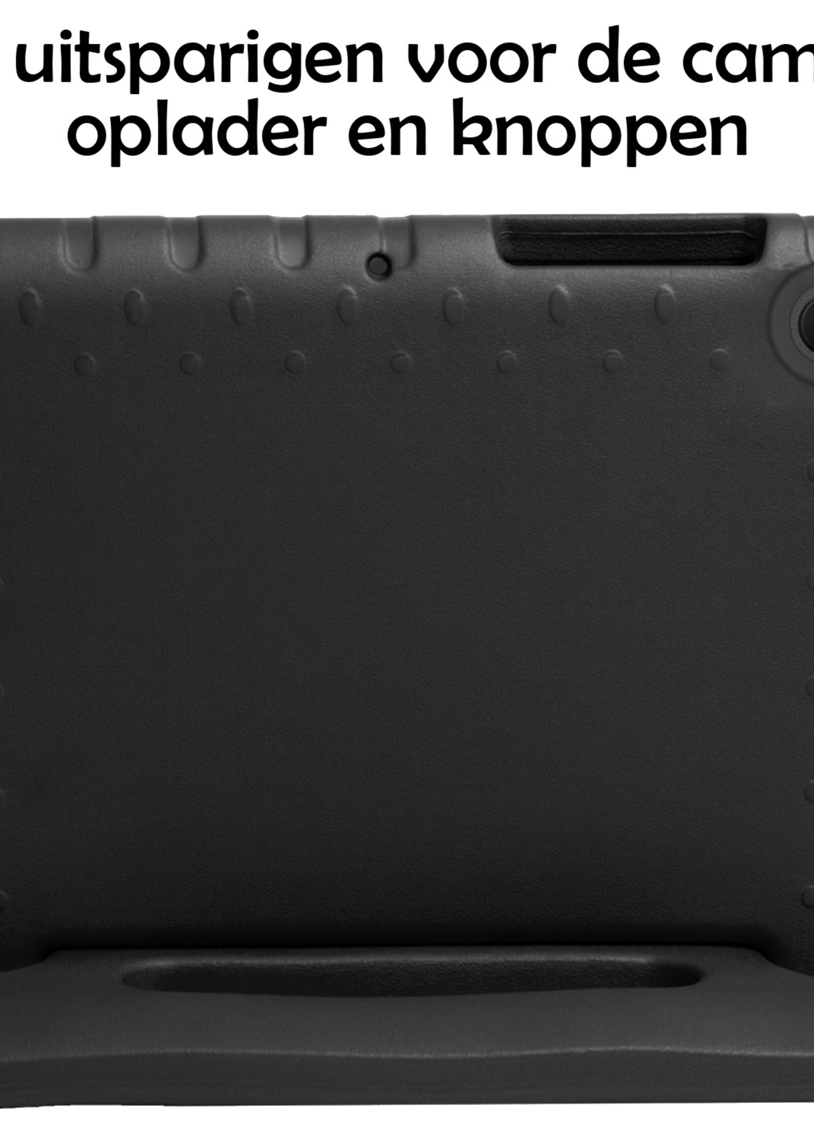 LUQ Hoes Geschikt voor Samsung Galaxy Tab A8 Hoes Kinder Hoesje Kids Case Kinderhoes Shockproof - Hoesje Geschikt voor Samsung Tab A8 Hoesje Kidscase - Zwart