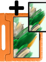 LUQ LUQ Samsung Galaxy Tab A8 2021 Kinderhoes Met Screenprotector - Oranje