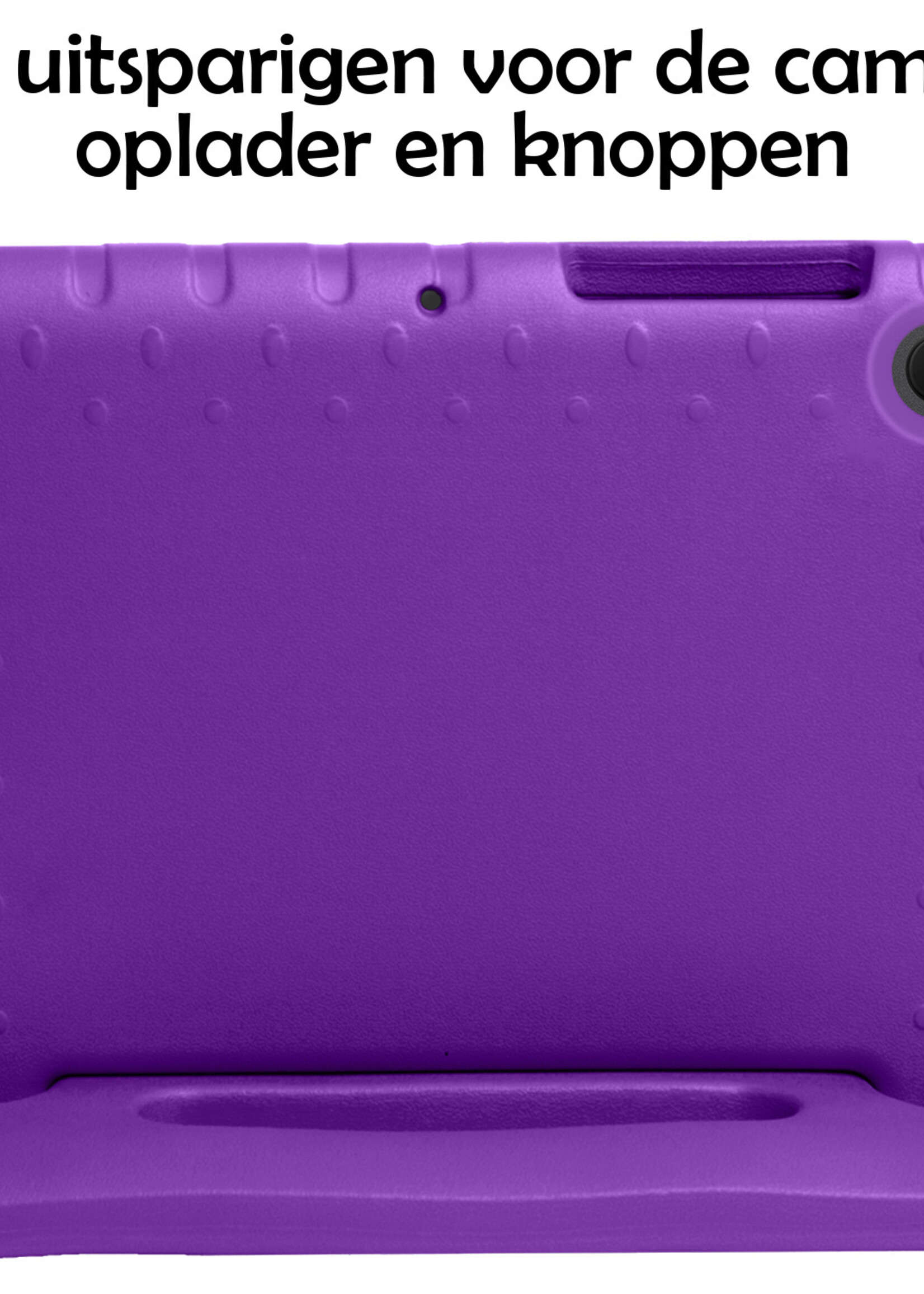 LUQ Hoes Geschikt voor Samsung Galaxy Tab A8 Hoes Kinder Hoesje Kids Case Kinderhoes Shockproof Met Screenprotector - Hoesje Geschikt voor Samsung Tab A8 Hoesje Kidscase - Paars