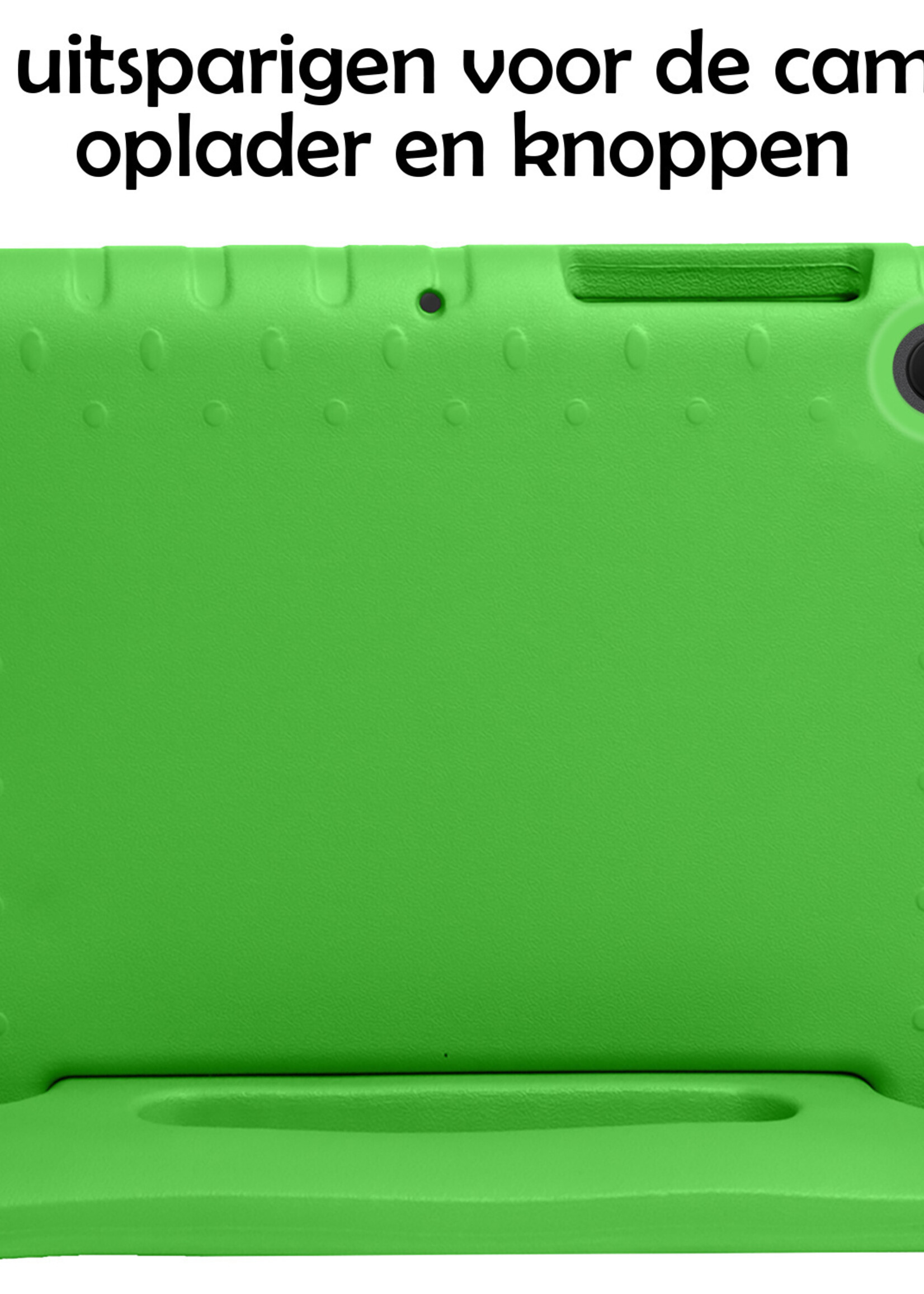 Hoes Geschikt voor Samsung Galaxy Tab A8 Hoes Kinder Hoesje Kids Case Kinderhoes Shockproof Met 2x Screenprotector - Hoesje Geschikt voor Samsung Tab A8 Hoesje Kidscase - Groen