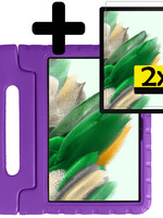 LUQ LUQ Samsung Galaxy Tab A8 2021 Kinderhoes Met 2x Screenprotector - Paars