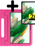 LUQ LUQ Samsung Galaxy Tab A8 2021 Kinderhoes Met 2x Screenprotector - Roze
