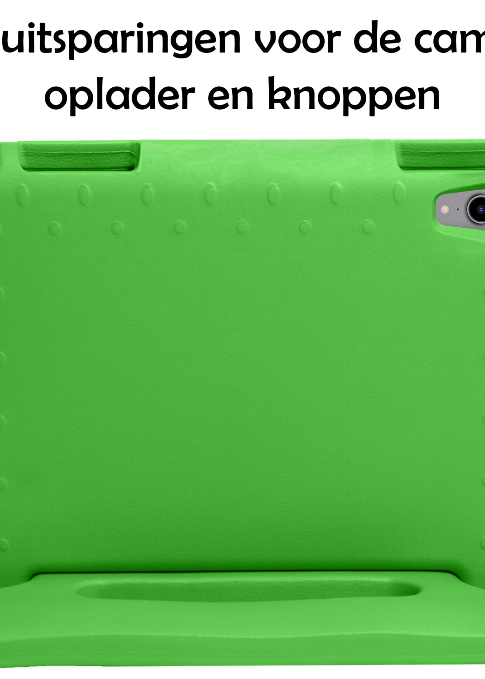 LUQ Hoes Geschikt voor iPad Mini 6 Hoes Kinder Hoesje Kids Case Kinderhoes Shockproof - Hoesje Geschikt voor iPad Mini 6 Hoesje Kidscase - Groen