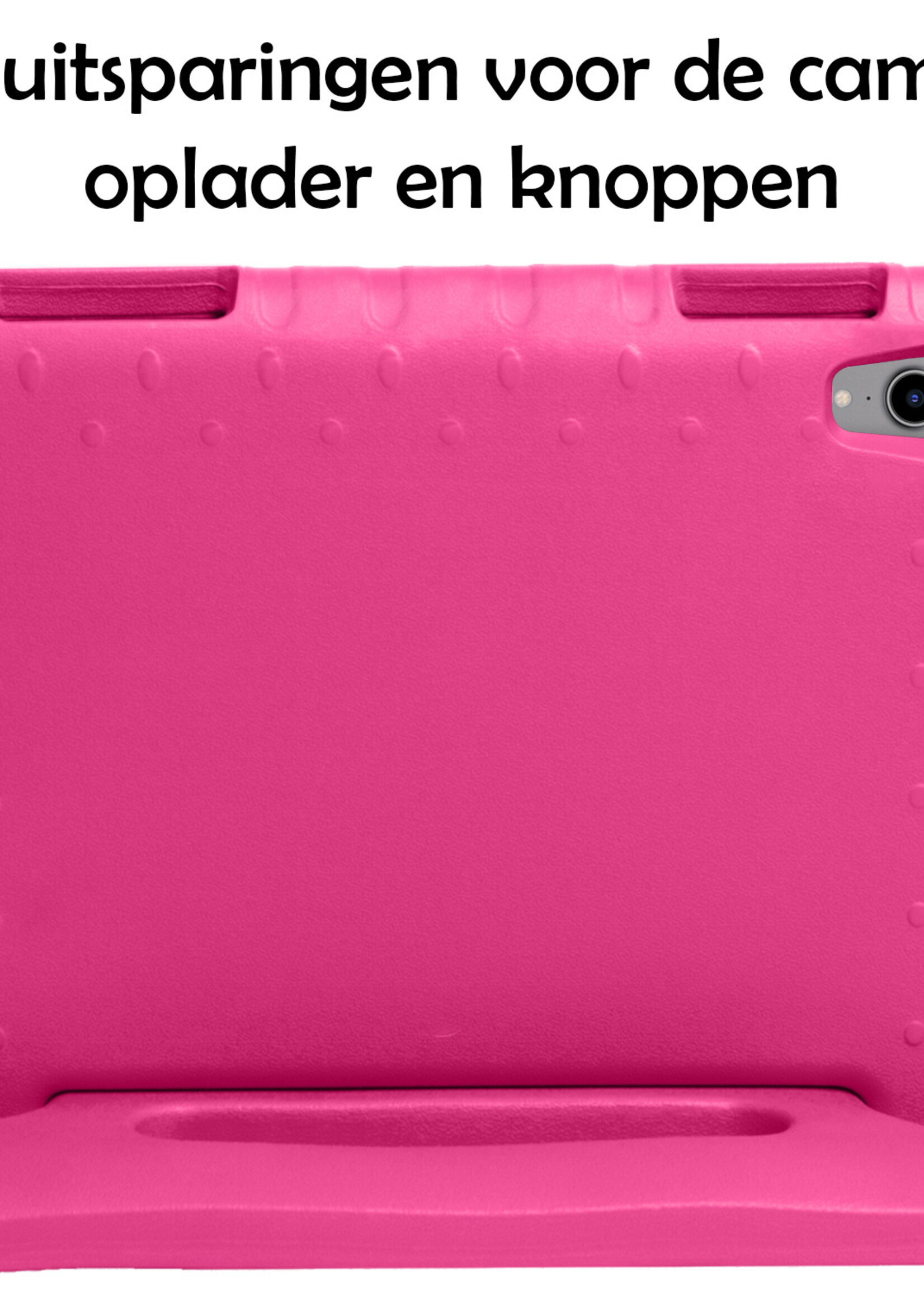 LUQ Hoes Geschikt voor iPad Mini 6 Hoes Kinder Hoesje Kids Case Kinderhoes Shockproof - Hoesje Geschikt voor iPad Mini 6 Hoesje Kidscase - Roze