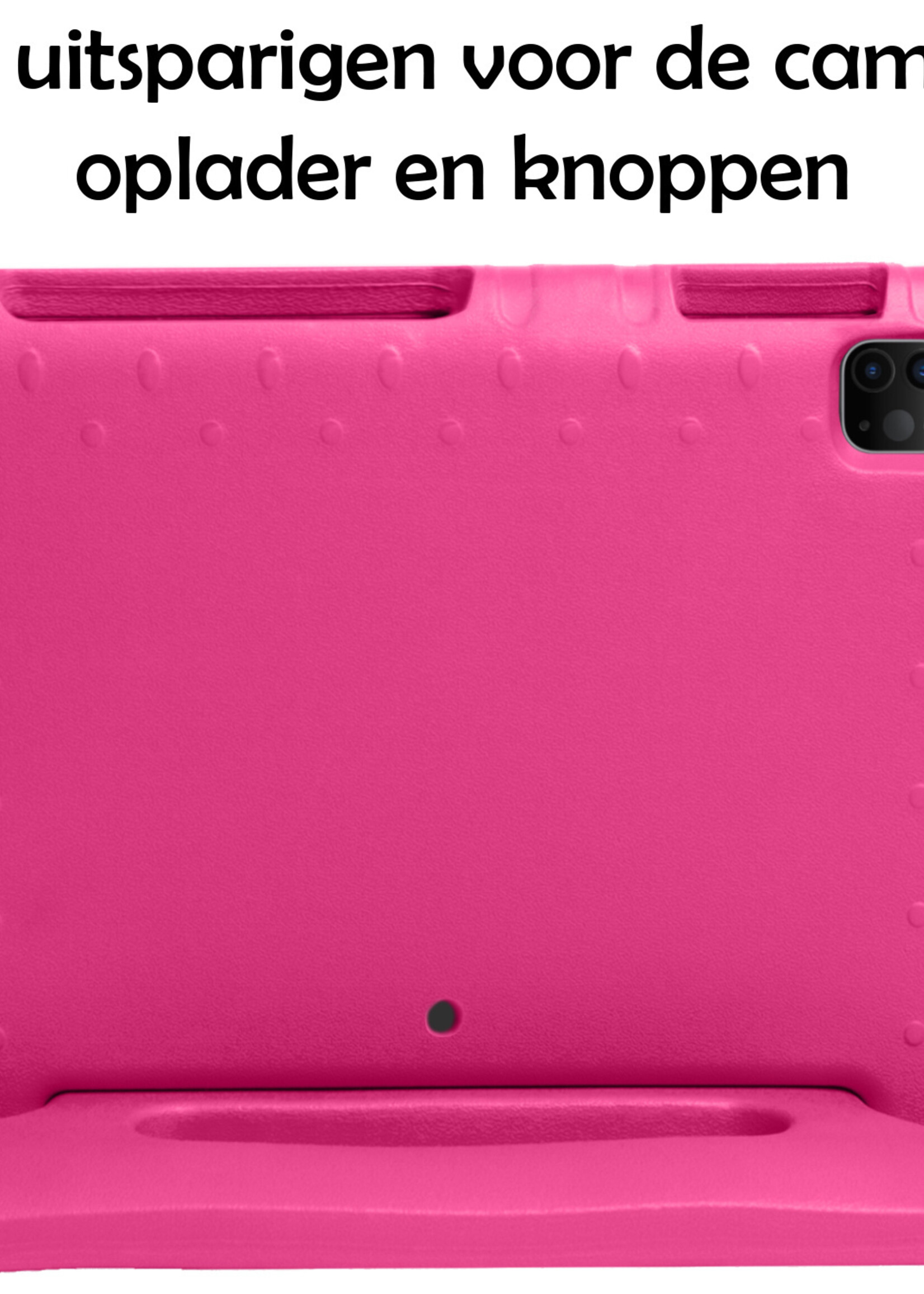 LUQ Hoes Geschikt voor iPad Pro 2018 (11 inch) Hoes Kinder Hoesje Kids Case Kinderhoes Shockproof - Hoesje Geschikt voor iPad Pro 11 inch (2018) Hoesje Kidscase - Roze