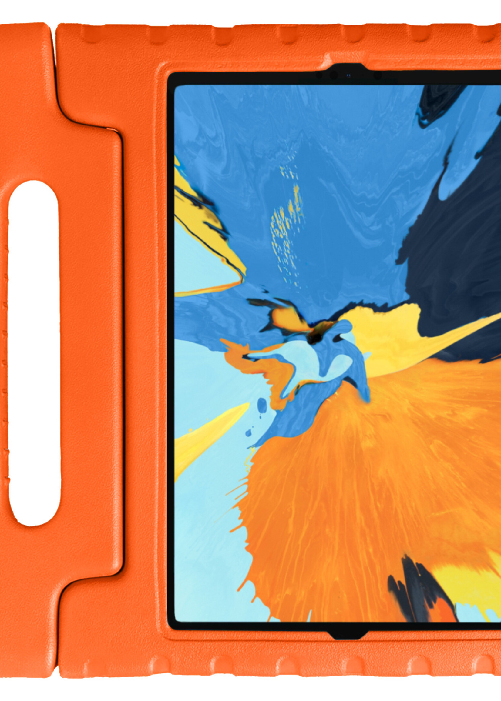 LUQ Hoes Geschikt voor iPad Pro 2018 (11 inch) Hoes Kinder Hoesje Kids Case Kinderhoes Shockproof - Hoesje Geschikt voor iPad Pro 11 inch (2018) Hoesje Kidscase - Oranje