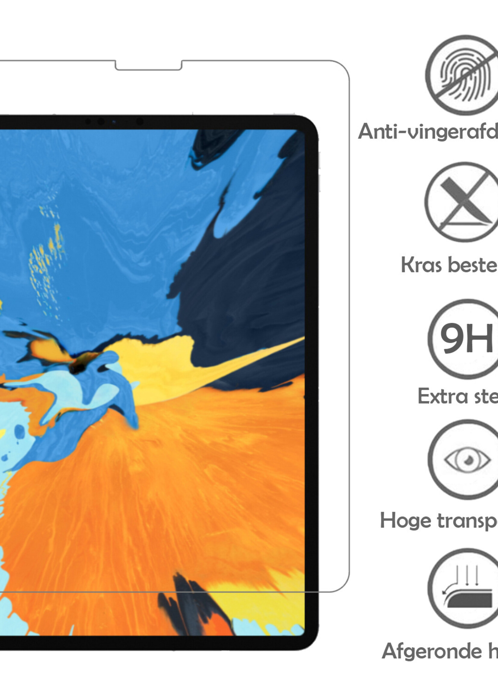 LUQ Hoes Geschikt voor iPad Pro 2021 (11 inch) Hoes Kinder Hoesje Kids Case Kinderhoes Shockproof Met 2x Screenprotector - Hoesje Geschikt voor iPad Pro 11 inch (2021) Hoesje Kidscase - Zwart