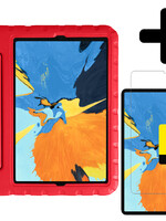 LUQ LUQ iPad Pro 2021 (11 inch) Kinderhoes Met 2x Screenprotector - Rood