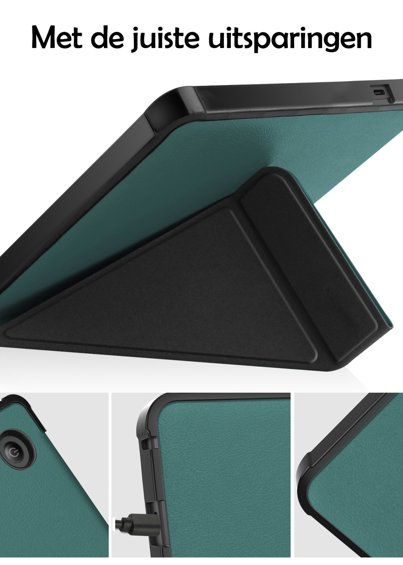 LUQ Hoesje Geschikt voor Kobo Sage Hoes Bescherm Hoesje Case Luxe Sleep Cover - Donkergroen