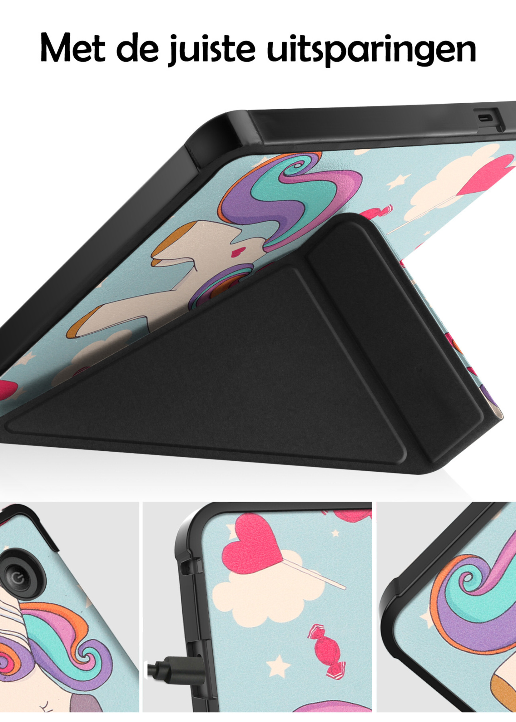 LUQ Hoesje Geschikt voor Kobo Sage Hoes Bescherm Hoesje Case Luxe Sleep Cover - Eenhoorn