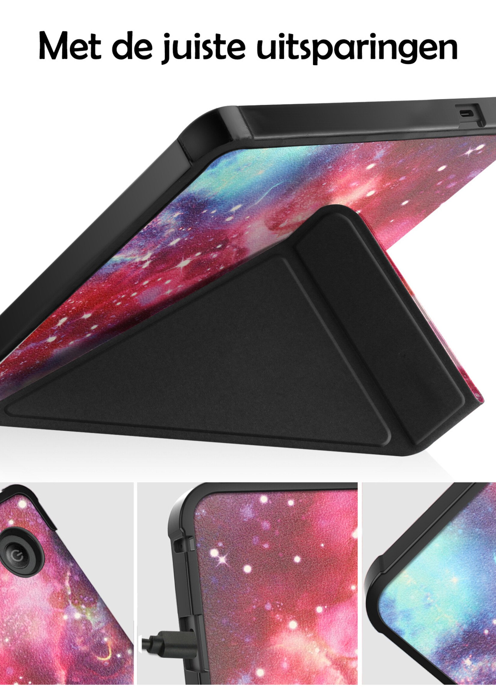 LUQ Hoesje Geschikt voor Kobo Sage Hoes Bescherm Hoesje Case Luxe Sleep Cover - Galaxy