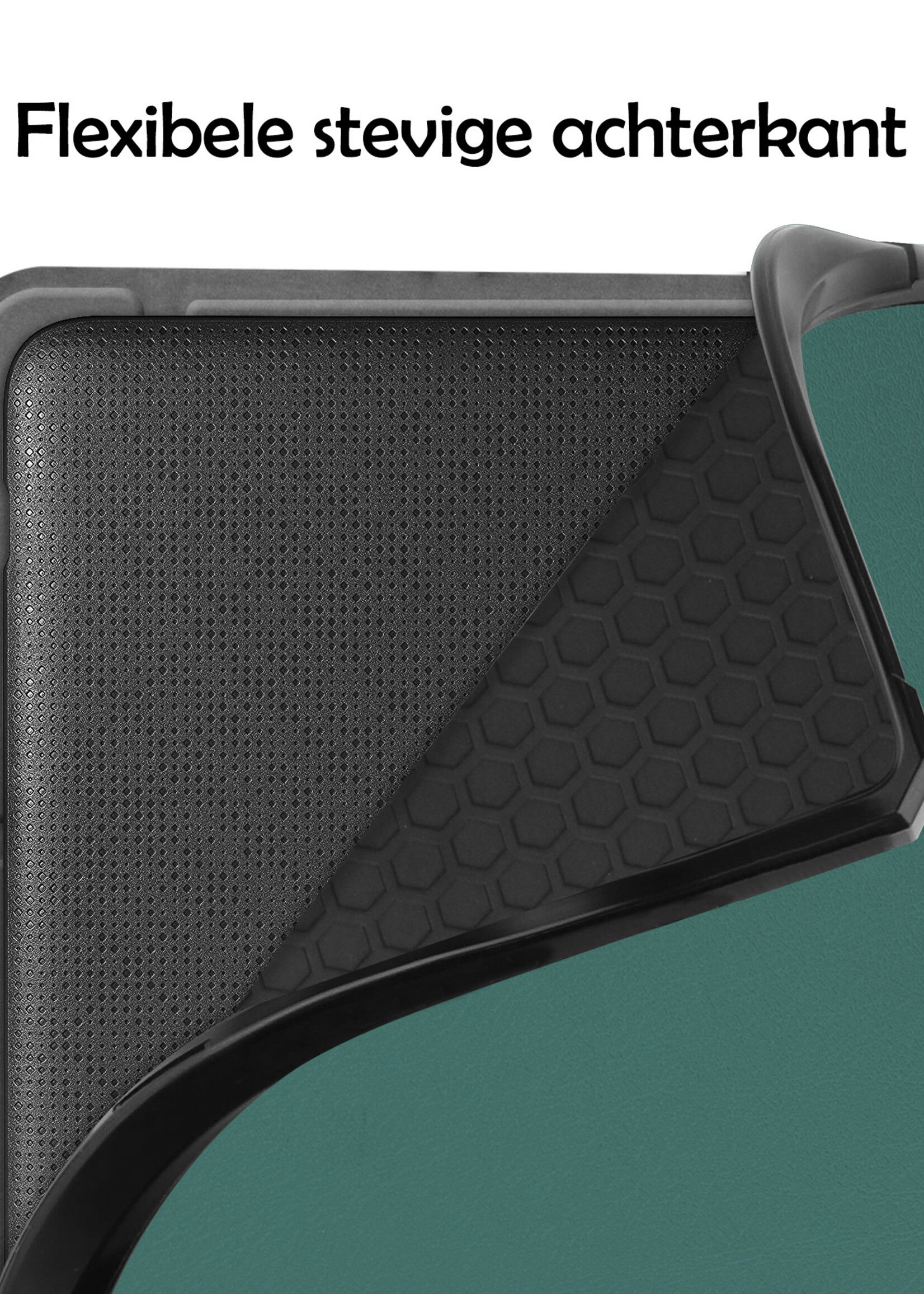 LUQ Hoesje Geschikt voor Kobo Libra 2 Hoes Bescherm Hoesje Case Luxe Sleep Cover - Donkergroen