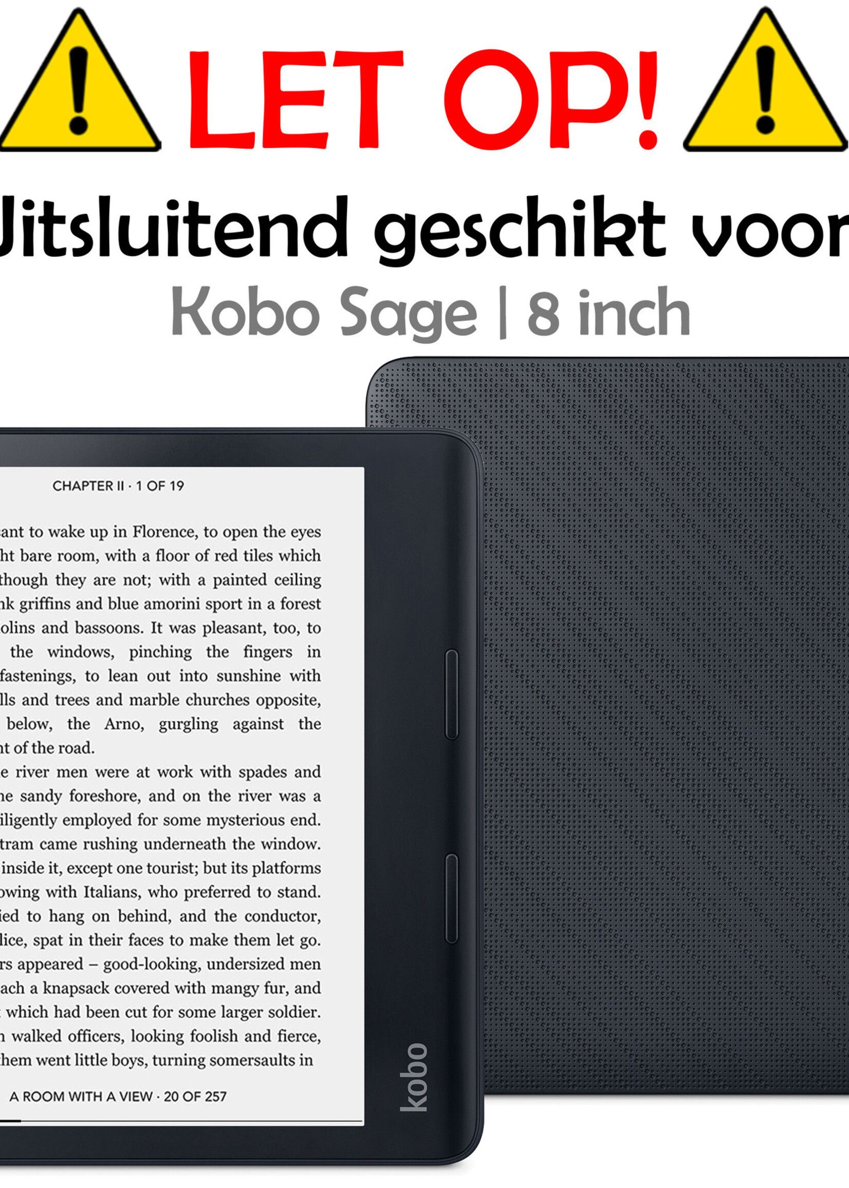 LUQ Hoesje Geschikt voor Kobo Sage Hoes Bescherm Hoesje Case Luxe Sleep Cover - Donkergroen