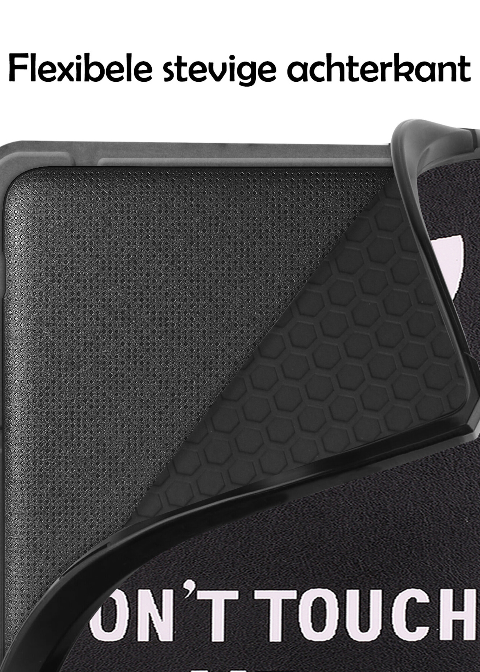 LUQ Hoesje Geschikt voor Kobo Libra 2 Hoes Bescherm Hoesje Case Luxe Sleep Cover - Don't Touch Me