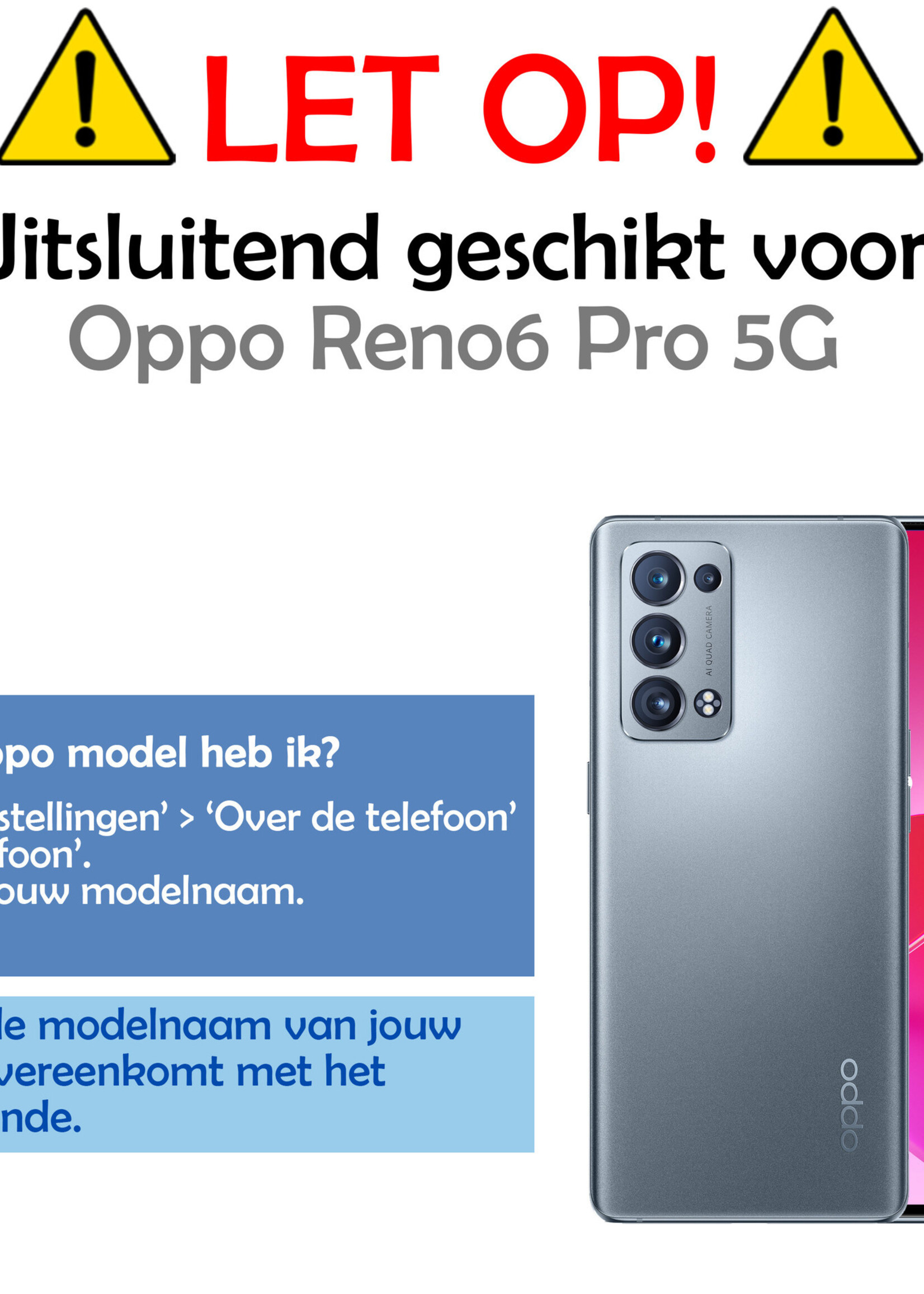 LUQ Hoesje Geschikt voor OPPO Reno 6 Pro Hoesje Siliconen Case - Hoes Geschikt voor OPPO Reno 6 Pro Hoes Siliconen - Transparant