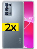 LUQ LUQ OPPO Reno 6 Pro Hoesje Siliconen Transparant - 2 PACK