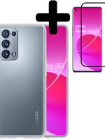 LUQ LUQ OPPO Reno 6 Pro Hoesje Siliconen Transparant Met Screenprotector