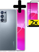 LUQ LUQ OPPO Reno 6 Pro Hoesje Siliconen Transparant Met 2x Screenprotector
