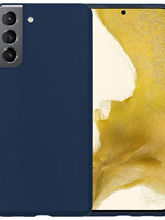 LUQ Samsung Galaxy S22 Hoesje Siliconen - Donkerblauw