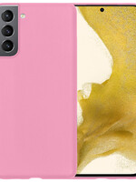 LUQ LUQ Samsung Galaxy S22 Hoesje Siliconen - Lichtroze