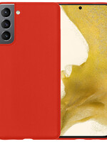 LUQ LUQ Samsung Galaxy S22 Hoesje Siliconen - Rood