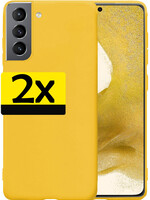 LUQ LUQ Samsung Galaxy S22 Hoesje Siliconen - Geel - 2 PACK