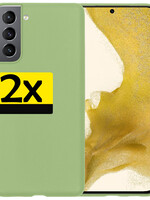 LUQ LUQ Samsung Galaxy S22 Hoesje Siliconen - Groen - 2 PACK