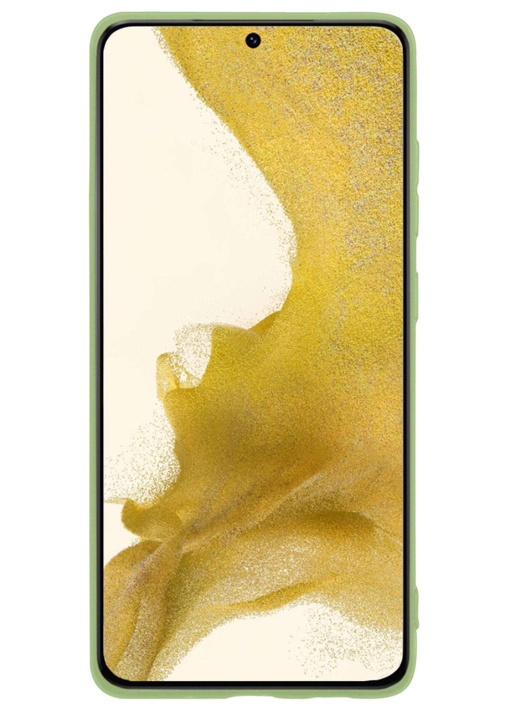 LUQ Hoesje Geschikt voor Samsung S22 Plus Hoesje Siliconen Case - Hoes Geschikt voor Samsung Galaxy S22 Plus Hoes Siliconen - Groen