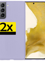 LUQ LUQ Samsung Galaxy S22 Plus Hoesje Siliconen - Lila - 2 PACK