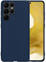 LUQ LUQ Samsung Galaxy S22 Ultra Hoesje Siliconen - Donkerblauw