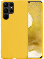 LUQ LUQ Samsung Galaxy S22 Ultra Hoesje Siliconen - Geel