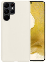 LUQ LUQ Samsung Galaxy S22 Ultra Hoesje Siliconen - Wit