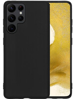 LUQ LUQ Samsung Galaxy S22 Ultra Hoesje Siliconen - Zwart