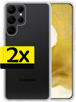 LUQ LUQ Samsung Galaxy S22 Ultra Hoesje Siliconen - Transparant - 2 PACK