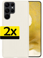 LUQ LUQ Samsung Galaxy S22 Ultra Hoesje Siliconen - Wit - 2 PACK