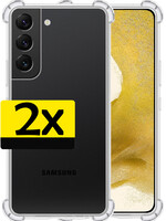 LUQ LUQ Samsung Galaxy S22 Plus Hoesje Shockproof - Transparant - 2 PACK