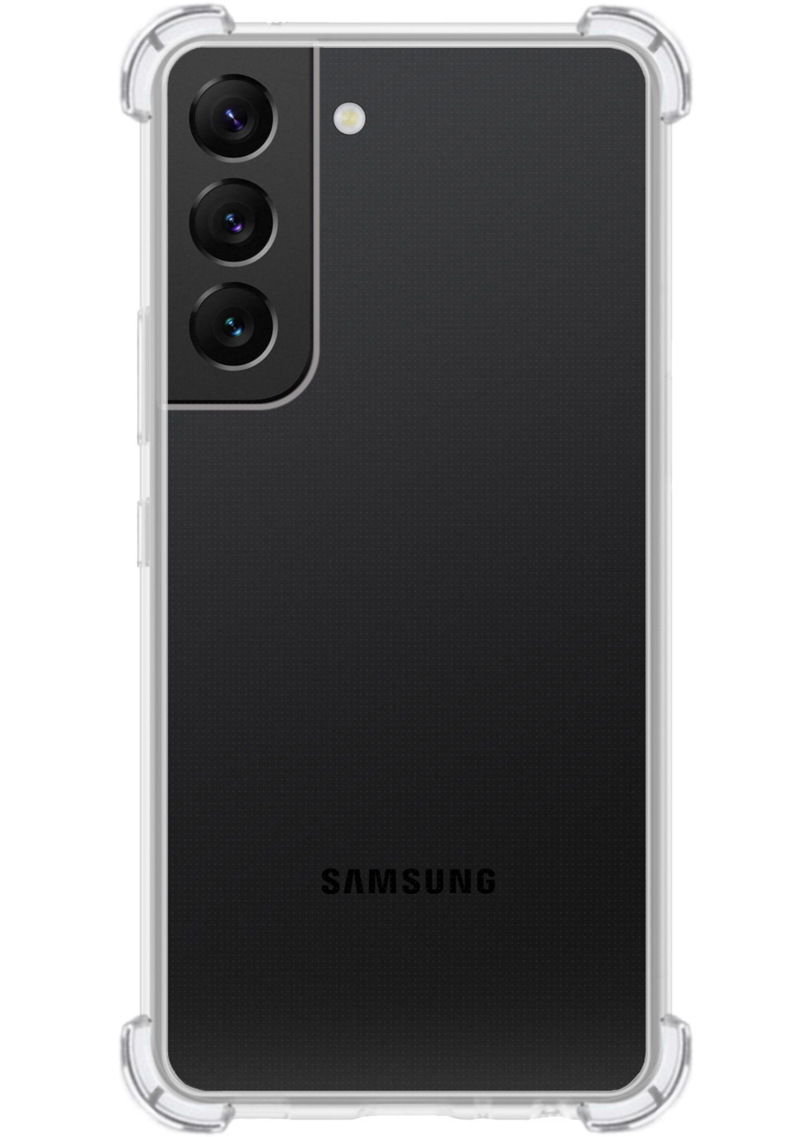 LUQ Hoesje Geschikt voor Samsung S22 Plus Hoesje Shockproof Case Siliconen - Hoes Geschikt voor Samsung Galaxy S22 Plus Hoes Cover Siliconen - Transparant - 2 Stuks