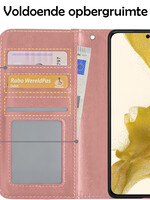 LUQ LUQ Samsung Galaxy S22 Hoesje Bookcase - Rose Goud