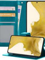 LUQ Samsung Galaxy S22 Hoesje Bookcase - Turquoise
