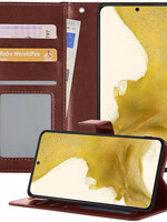 LUQ LUQ Samsung Galaxy S22 Ultra Hoesje Bookcase - Bruin