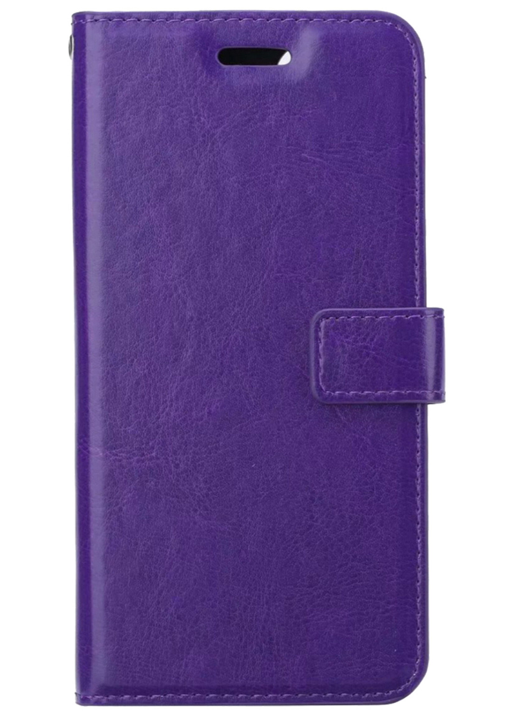 Hoesje Geschikt voor Samsung S22 Ultra Hoesje Book Case Hoes Wallet Cover - Hoes Geschikt voor Samsung Galaxy S22 Ultra Hoesje Bookcase Hoes - Paars