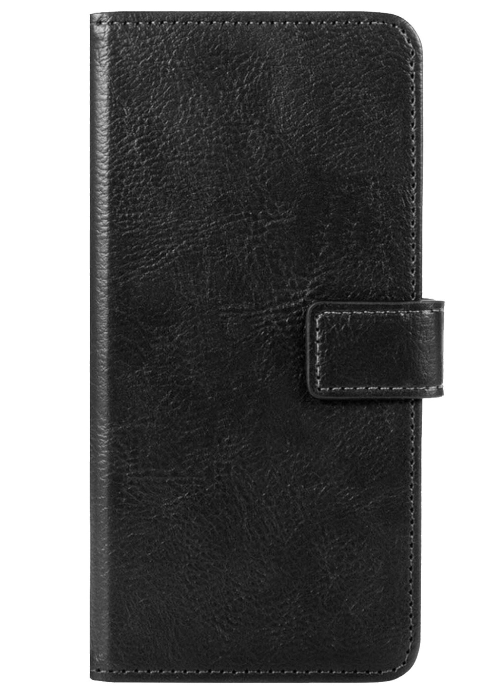LUQ Hoesje Geschikt voor Samsung S22 Ultra Hoesje Book Case Hoes Wallet Cover - Hoes Geschikt voor Samsung Galaxy S22 Ultra Hoesje Bookcase Hoes - Zwart