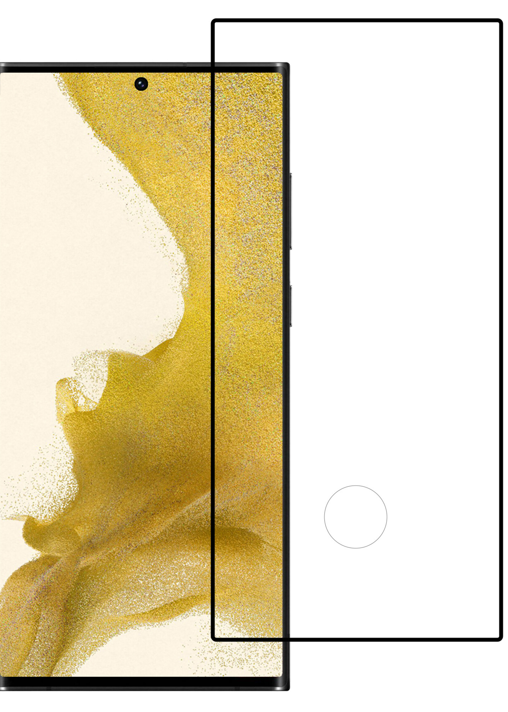 LUQ Screenprotector Geschikt voor Samsung S22 Ultra Screenprotector Glas Full Cover - Screenprotector Geschikt voor Samsung Galaxy S22 Ultra Screenprotector Full Cover