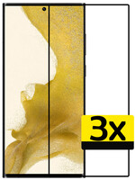 LUQ LUQ Samsung Galaxy S22 Ultra Screenprotector Glas - 3 PACK