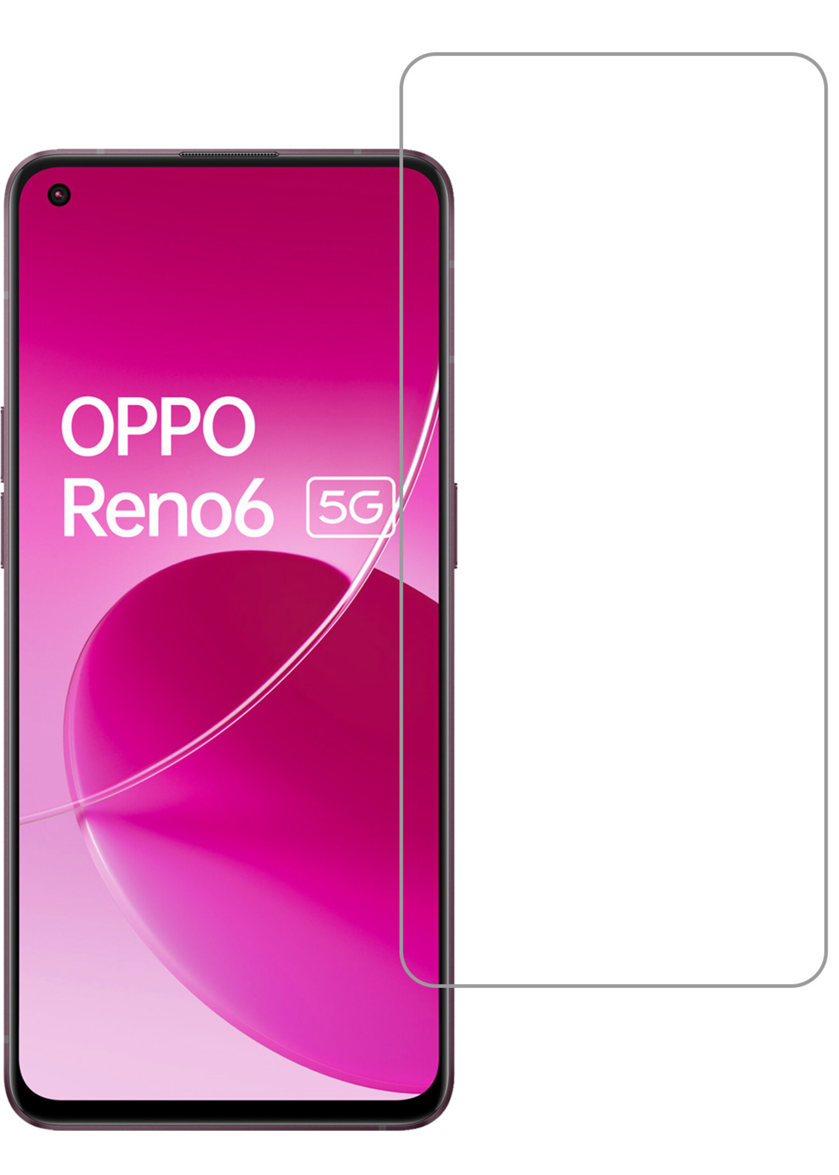 LUQ Screenprotector Geschikt voor OPPO Reno 6 Screenprotector Beschermglas Gehard Glas - Screenprotector Geschikt voor OPPO Reno 6 Screenprotector Glas